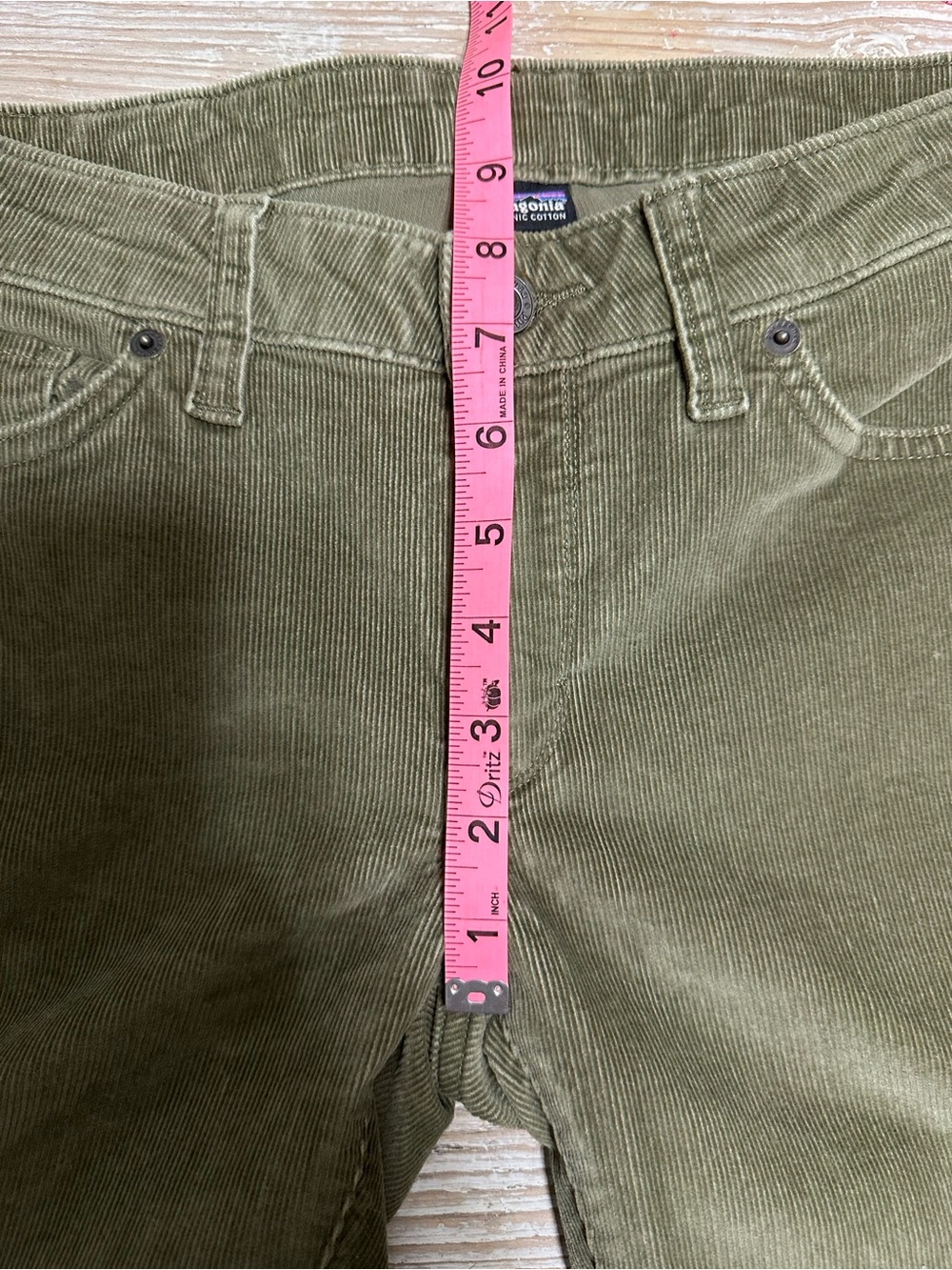 Patagonia Olive Green Corduroy Slim Pants Sz 29 - Picture 8 of 8